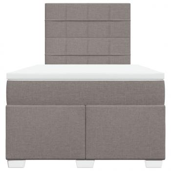 Boxspringbett mit Matratze Taupe 120x200 cm Stoff