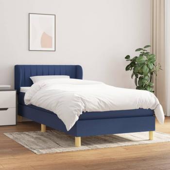 ARDEBO.de - Boxspringbett mit Matratze Blau 80x200 cm Stoff