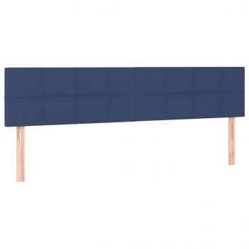 Boxspringbett mit Matratze Blau 120x190 cm Stoff