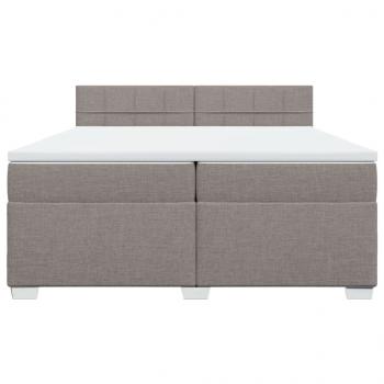 Boxspringbett mit Matratze Taupe 200x200 cm Stoff