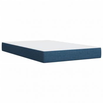 Boxspringbett mit Matratze Blau 120x200 cm Stoff