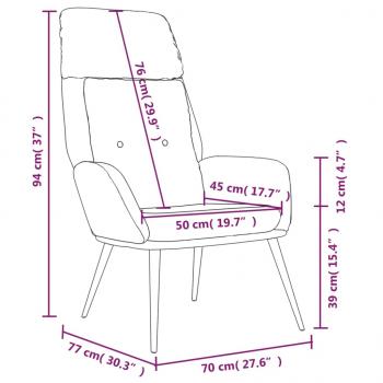 Relaxsessel Schwarz Wildleder-Optik