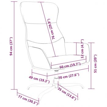 Relaxsessel mit Fußteil Dunkelgrau Stoff