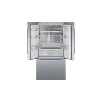 Bosch KFF96PIEP Stand Kühl-Gefrierkombination, 573 L, 90,5cm breit, LED-Beleuchtung, Eis-/Wasserspender, Home Connect, Edelstahl mit Antifingerprint