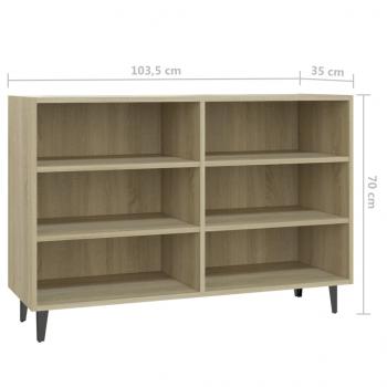 Sideboard Sonoma-Eiche 103,5x35x70 cm Holzwerkstoff