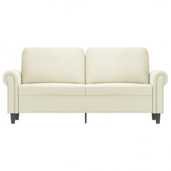 2-Sitzer-Sofa Creme 140 cm Samt