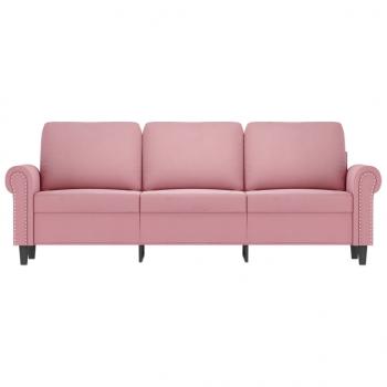 3-Sitzer-Sofa Rosa 180 cm Samt