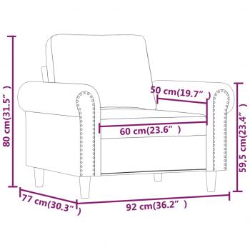 Sessel Blau 60 cm Samt