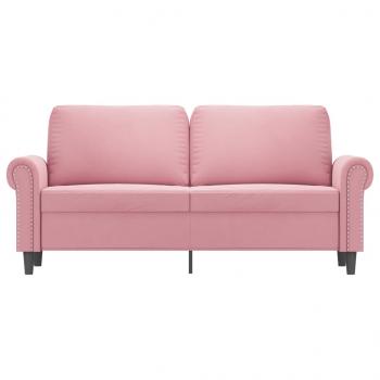 2-Sitzer-Sofa Rosa 140 cm Samt