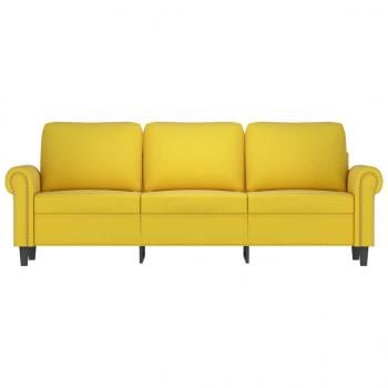 3-Sitzer-Sofa Gelb 180 cm Samt