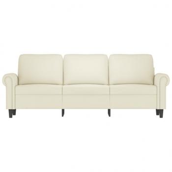 3-Sitzer-Sofa Creme 180 cm Samt