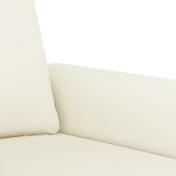 3-Sitzer-Sofa Creme 180 cm Samt