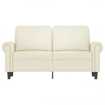 2-Sitzer-Sofa Creme 120 cm Samt