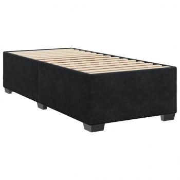 Boxspringbett mit Matratze Schwarz 80x200 cm Samt