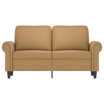 2-Sitzer-Sofa Braun 120 cm Samt