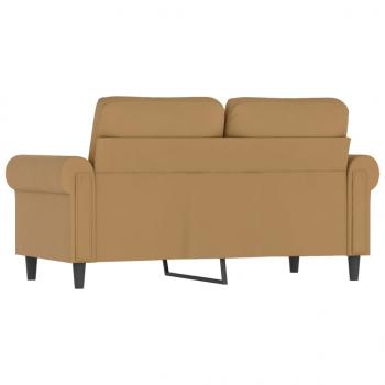 2-Sitzer-Sofa Braun 120 cm Samt