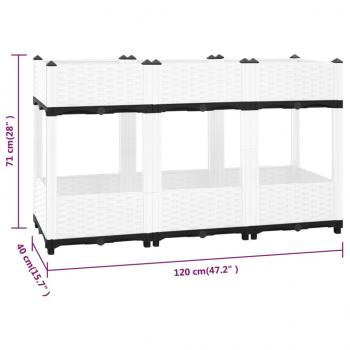 Hochbeet 120x40x71 cm Polypropylen