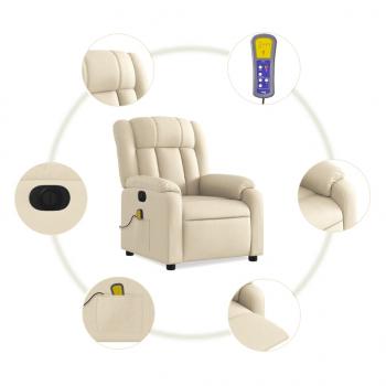 Massagesessel Elektrisch Creme Stoff