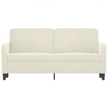 2-Sitzer-Sofa Creme 140 cm Samt