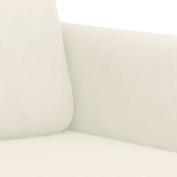 2-Sitzer-Sofa Creme 140 cm Samt