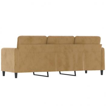 3-Sitzer-Sofa Braun 180 cm Samt