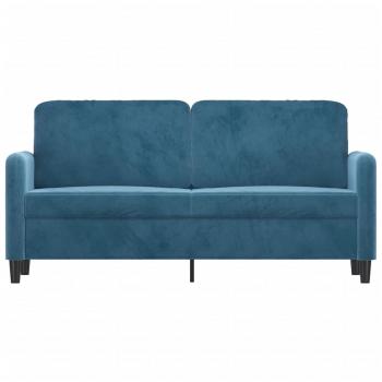 2-Sitzer-Sofa Blau 140 cm Samt