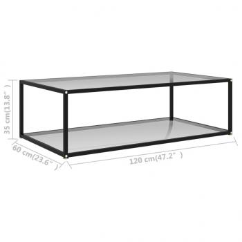 Couchtisch Transparent 120x60x35 cm Hartglas