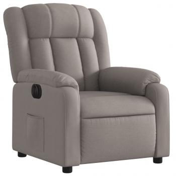 Relaxsessel Elektrisch Taupe Stoff