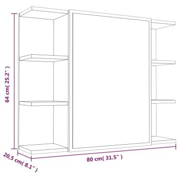 4-tlg. Badmöbel-Set Räuchereiche Holzwerkstoff