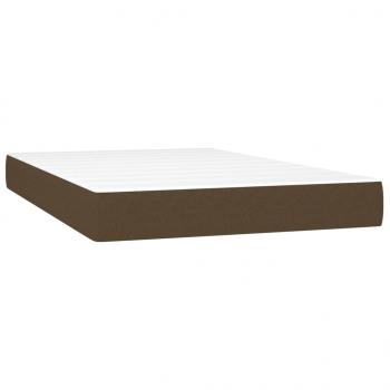 Boxspringbett mit Matratze & LED Dunkelbraun 120x200 cm Stoff