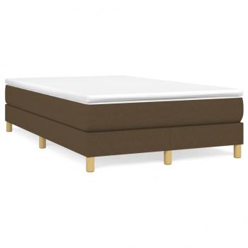 Boxspringbett mit Matratze Dunkelbraun 120x200 cm Stoff