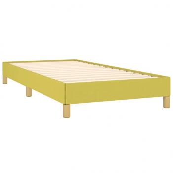 Boxspringbett mit Matratze Grün 100x200 cm Stoff