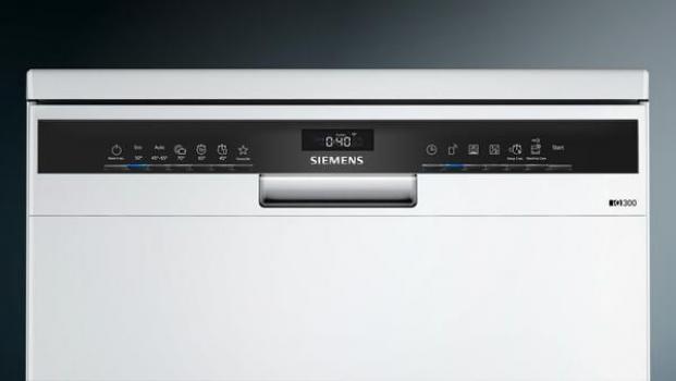 Siemens SN23HW02ME iQ300 Standgeschirrspüler, 60 cm breit, 14 Maßgedecke, aquaStop, HomeConnect, varioSpeed Plus, Kindersicherung, weiß