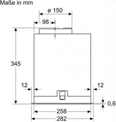 Bosch DLN87AC50 Lüfterbaustein, 86 cm breit, LED-Beleuchtung, Metallfettfilter, Edelstahl