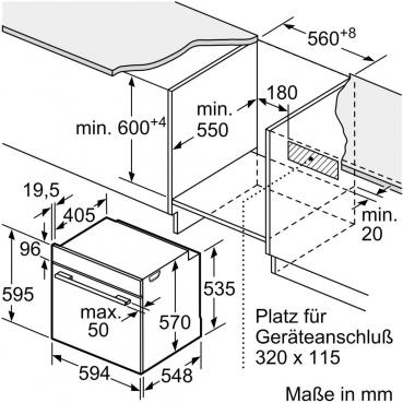 Bosch HND617LS62 EEK: A+ Einbau-Herd-Set mit Induktionskochfeld (HEG517BB4 + NVQ645CB6E), 60 cm breit, 71 L, 3D-Heißluft, Hydrolytisch, Kindersicherung, Rahmen aufliegend, schwarz