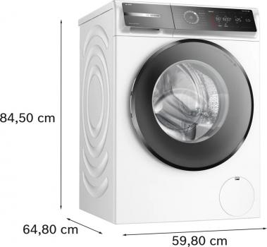 Bosch WGB256A41 Serie 8 10kg, Frontlader Waschmaschine, 60 cm breit, 1600 U/Min, AquaStop, Fleckenautomatik, Dosierautomatik i-DOS, Nachlegefunktion, HomeConnect, weiß