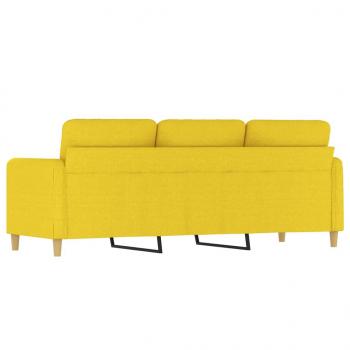 3-Sitzer-Sofa Hellgelb 180 cm Stoff