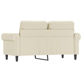 2-Sitzer-Sofa Creme 120 cm Kunstleder