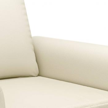 2-Sitzer-Sofa Creme 120 cm Kunstleder