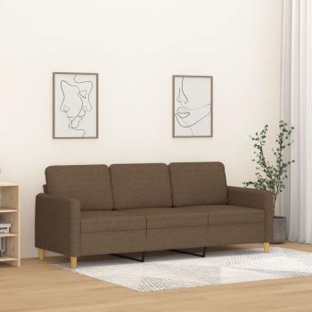 ARDEBO.de - 3-Sitzer-Sofa Braun 180 cm Stoff