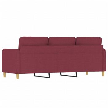 3-Sitzer-Sofa Weinrot 180 cm Stoff