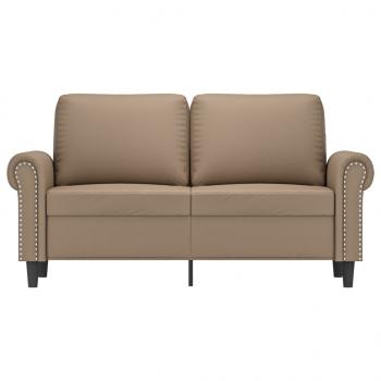 2-Sitzer-Sofa Cappuccino-Braun 120 cm Kunstleder