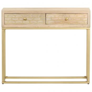 Konsolentisch Golden 90 × 30 × 75 cm Massivholz Mango