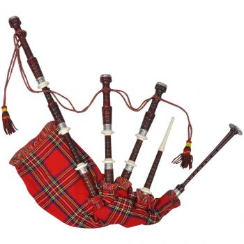 ARDEBO.de - Schottischer Dudelsack Great Highland Roter Royal Stewart Tartan