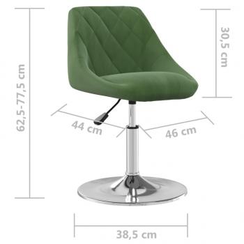 Esszimmerstühle 2 Stk. Drehbar Dunkelgrün Samt