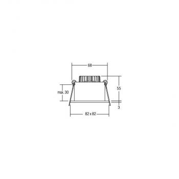 Brumberg LED-Einbaudownlight IP54, 6W, 540lm, 2700K, weiß (12267073)