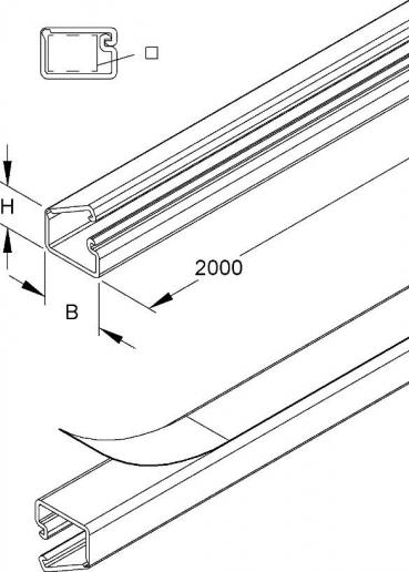 Kleinhuis LCD86.5 LCD-Minikanal, 9,5x10x2000 mm, PVC, Sepiabraun