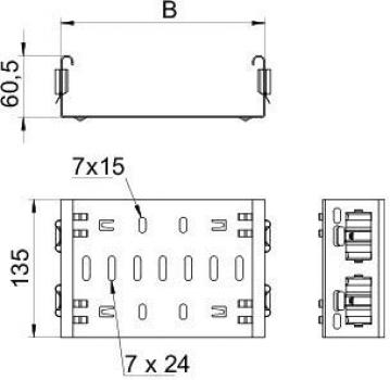 OBO Bettermann FVM 650 DD Formteilverbinder (6065720), 500 mm