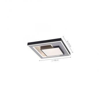 Paul Neuhaus Q-ALTA, LED Deckenleuchte, 60x60 cm, dimmbar CCT, Smart Home, 45W, 6400lm (6124-18)