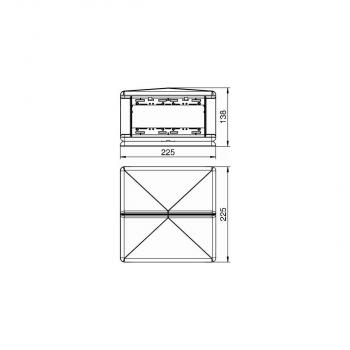 OBO Bettermann T8NL 00C 7035 Telitank, 225x225x125mm, PA, lichtgrau (7408498)